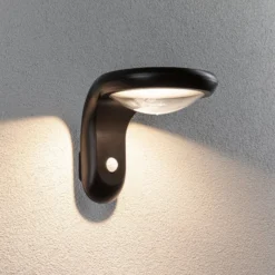 Paulmann LED-Solar-Außenwandlampe Diskola, Sensor, anthrazit