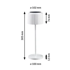 Paulmann LED-Solar-Tischlampe Else, weiß, IP44, dim