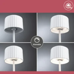 Paulmann LED-Solar-Tischlampe Else, weiß, IP44, dim