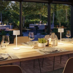 Paulmann LED-Solar-Tischlampe Else, weiß, IP44, dim