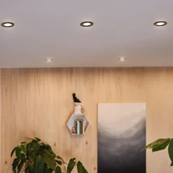 Paulmann LED-Spot Nova Coin 3er schwarz schwenkbar 2.700 K