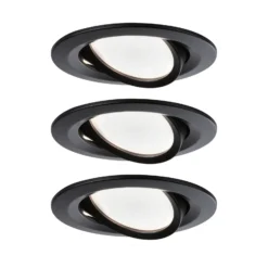 Paulmann LED-Spot Nova Coin 3er schwarz schwenkbar 2.700 K