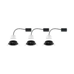 Paulmann LED-Spot Nova Coin 3er schwarz schwenkbar 2.700 K