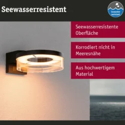 Paulmann LED-Wandleuchte Capera, anthrazit, CCT, IP44