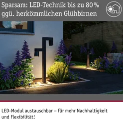 Paulmann LED-Wegeleuchte Kimu 2, anthrazit, 2-flg., 2.200 K