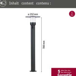 Paulmann LED-Wegeleuchte Sienna, Aluminium, Sensor