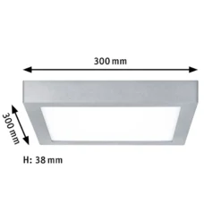 Paulmann Lunar LED-Panel, eckig, chrom, 30x30cm