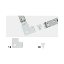 Paulmann MaxLED Eckverbinder 90°, 4er weiß