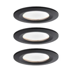 Paulmann Nova Coin 3xSet rund starr schwarz