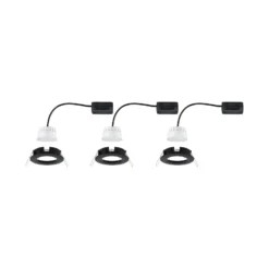 Paulmann Nova Coin 3xSet rund starr schwarz
