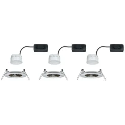 Paulmann Nova LED-Einbauleuchte 3er starr, Eisen