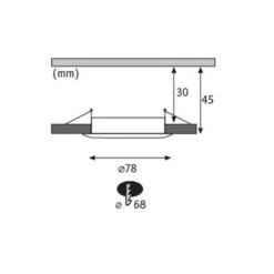Paulmann Nova LED-Einbauleuchte 3er starr, weiß