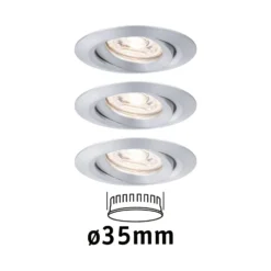 Paulmann Nova mini Einbauspot 3er schwenkbar Alu