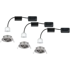 Paulmann Nova mini Einbauspot 3er schwenkbar Eisen