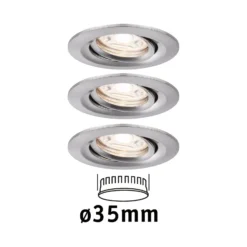 Paulmann Nova mini Einbauspot 3er schwenkbar Eisen