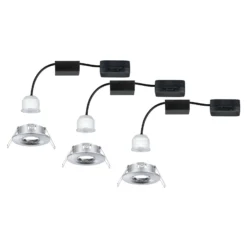 Paulmann Nova mini Einbauspot 3er-Set IP44 Chrom