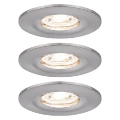 Paulmann Nova mini Einbauspot 3er-Set IP44 Eisen