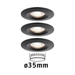 Paulmann Nova Mini Einbauspot 3er starr schwarz