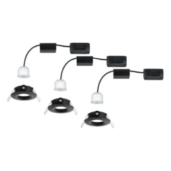 Paulmann Nova Mini Einbauspot 3er starr schwarz