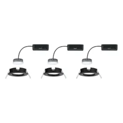 Paulmann Nova Plus Coin starr 3er schwarz IP44 2700K dimmbar
