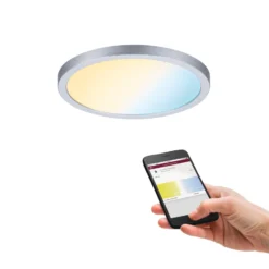 Paulmann Panel Areo ZigBee CCT rund chrom 17,5cm