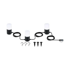 Paulmann Plug & Shine Außenlichterkette Tubs anthrazit 3xE14