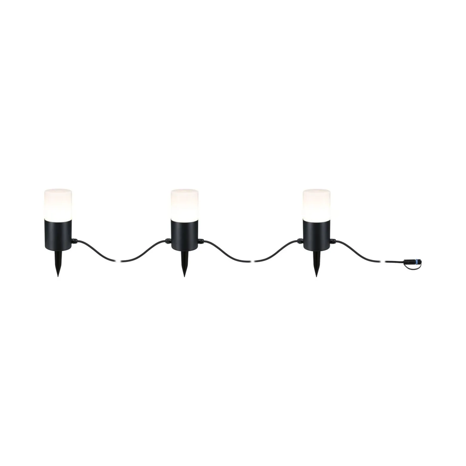 Paulmann Plug & Shine Außenlichterkette Tubs anthrazit 3xE14