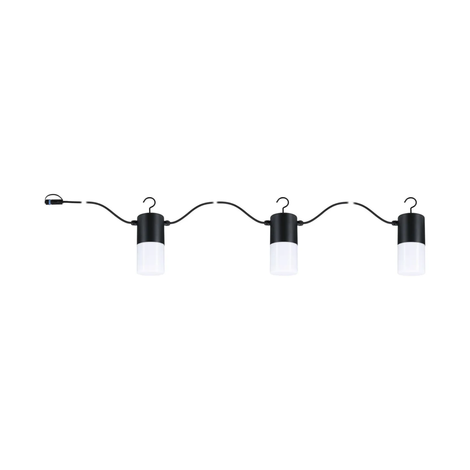 Paulmann Plug & Shine Außenlichterkette Tubs anthrazit 3xE14