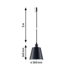 Paulmann Plug & Shine LED-Pendelleuchte Kofia E14, Aluminium