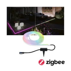 Paulmann Plug & Shine LED-Stripe Neon 5 m, ZigBee, RGB, IP67