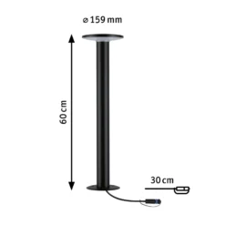 Paulmann Plug & Shine Plate LED-Wegeleuchte 2.200K