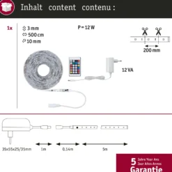 Paulmann SimpLED Motion LED-Strip Set, 5m Fernbedienung RGB