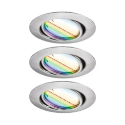 Paulmann Smart LED-Einbaulampe Base Coin eisen Ø9cm RGBW 3er