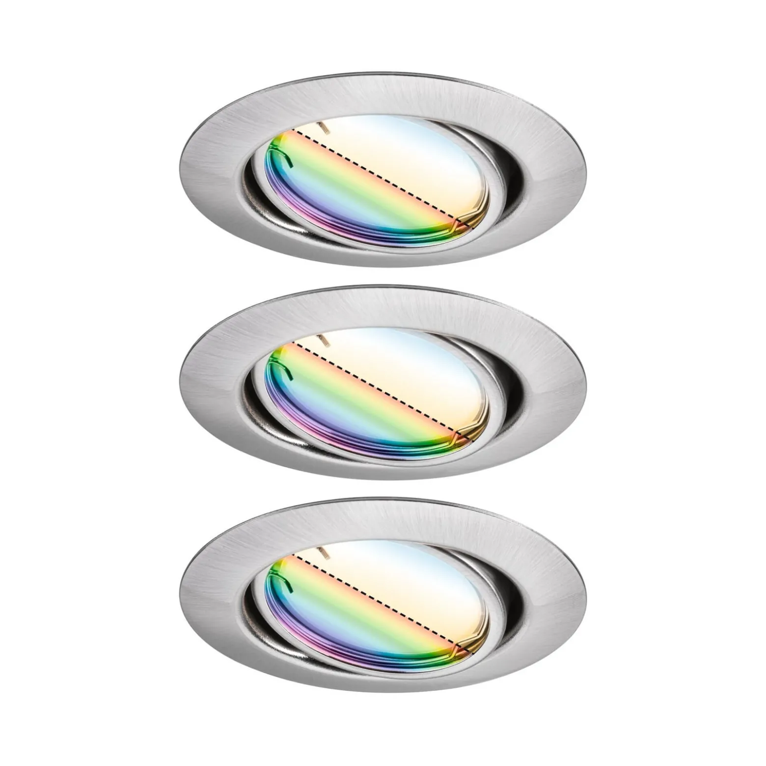 Paulmann Smart LED-Einbaulampe Base Coin eisen Ø9cm RGBW 3er