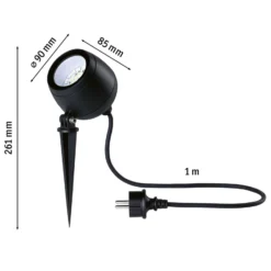 Paulmann Smart LED-Erdspießspot Kikolo, RGBW, anthrazit IP65