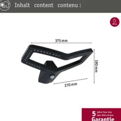 Paulmann Smart Sensor-Wandleuchte Alara, RGBW anthrazit IP44