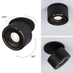 Paulmann Spircle LED-Einbauleuchte schwarz matt