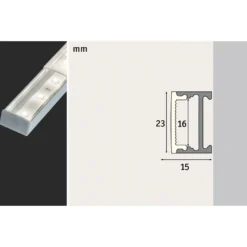 Paulmann Square Profil, alu, Diffusor satiniert 1m