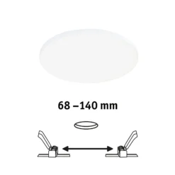 Paulmann Veluna Edge IP44 4.000K dimm Ø 16cm
