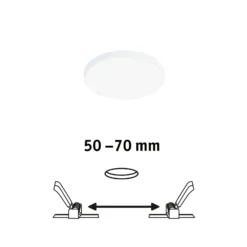 Paulmann Veluna Edge IP44 4.000K dimm Ø 9cm