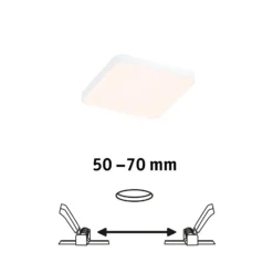 Paulmann Veluna Edge IP44 3000K dimm 9x9cm