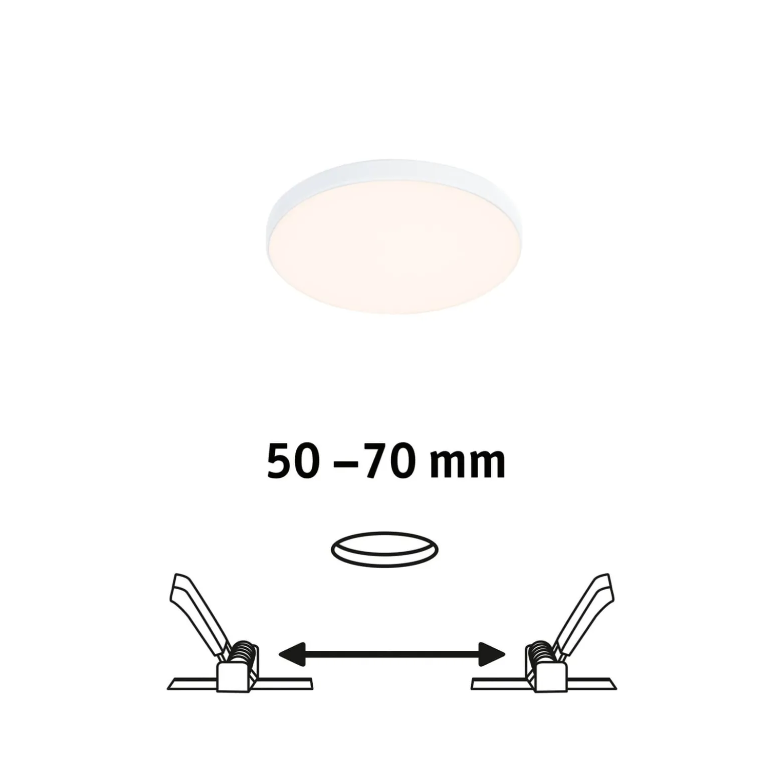 Paulmann Veluna Edge LED Einbau IP44 3.000K Ø 9cm