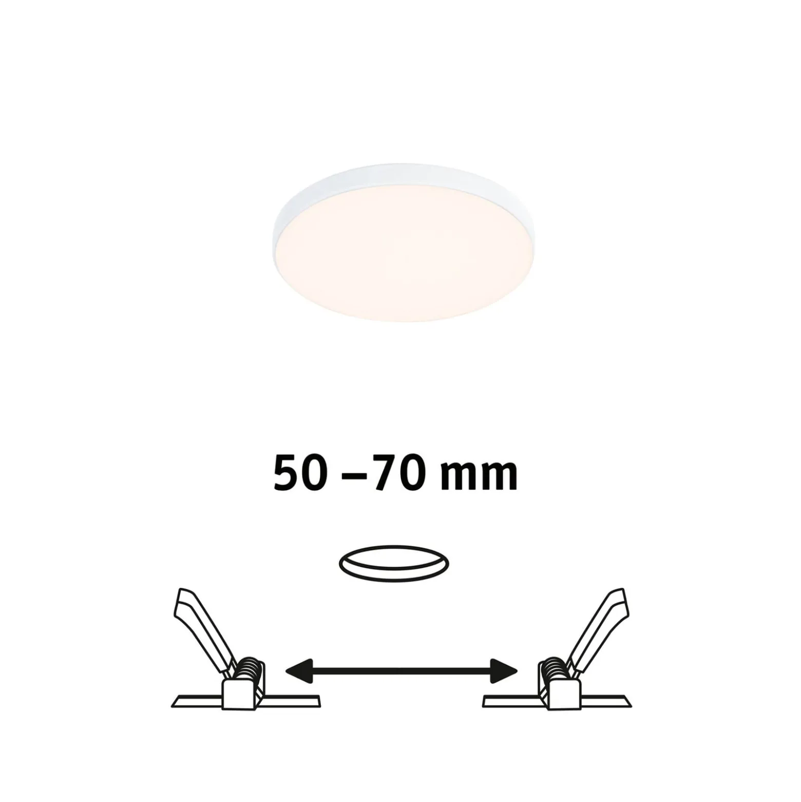 Paulmann Veluna Edge LED Einbau IP44 3.000K Ø 9cm