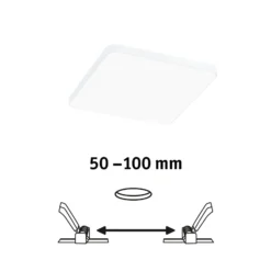 Paulmann Veluna Edge LED Einbau IP44 4000K 12x12cm