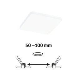 Paulmann Veluna Edge LED Einbau IP44 4000K 12x12cm