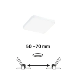 Paulmann Veluna Edge LED Einbau IP44 4000K 9x9cm