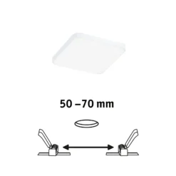 Paulmann Veluna Edge LED Einbau IP44 4000K 9x9cm