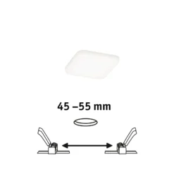 Paulmann Veluna LED-Einbauleuchte 4.000K 7,5x7,5