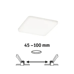 Paulmann Veluna LED-Einbauleuchte 4.000K 12,5x12,5