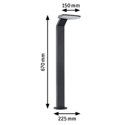 Paulmann Zenera LED-Wegelampe, anthrazit, 2.200K
